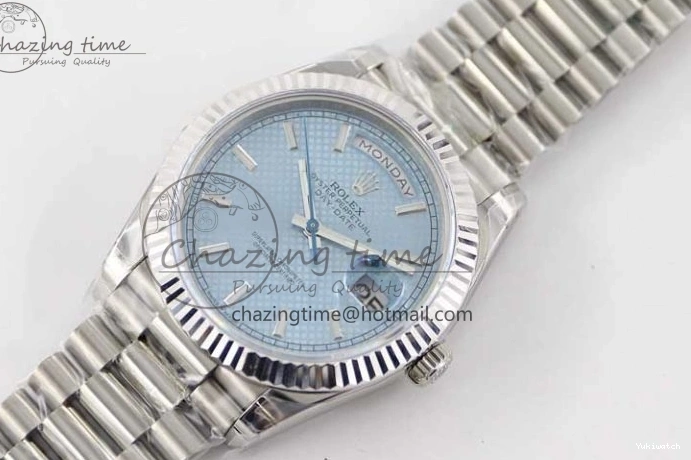 Edition 40mm 904L TWF A2836 SS Ice Date SS on Steel Bracelet Dial 1:1 Day Blue Best 0108